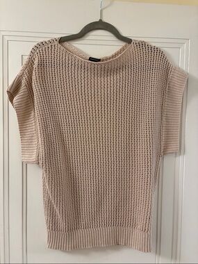 Club Monaco Open Knit Short-Sleeve Sweater